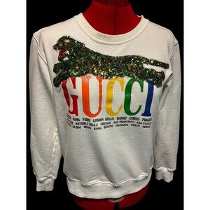 Gucci Cities Graphic Print Women’s Sweatshirt Size Small Special Edition